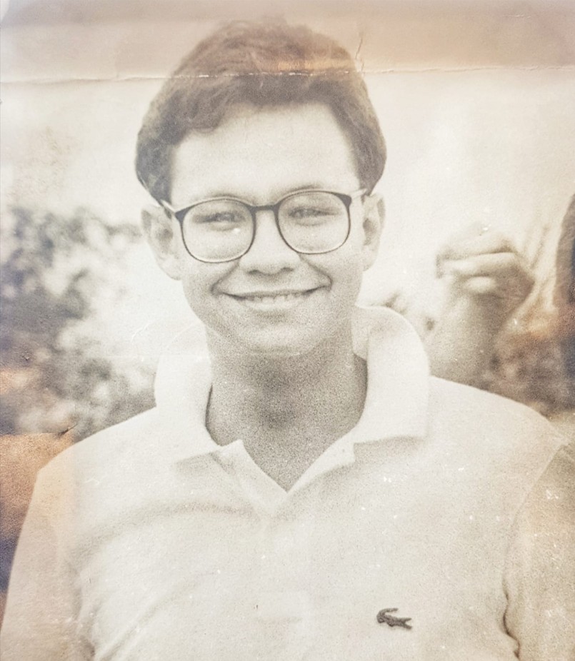 MONCHET in his youth helping the family business.