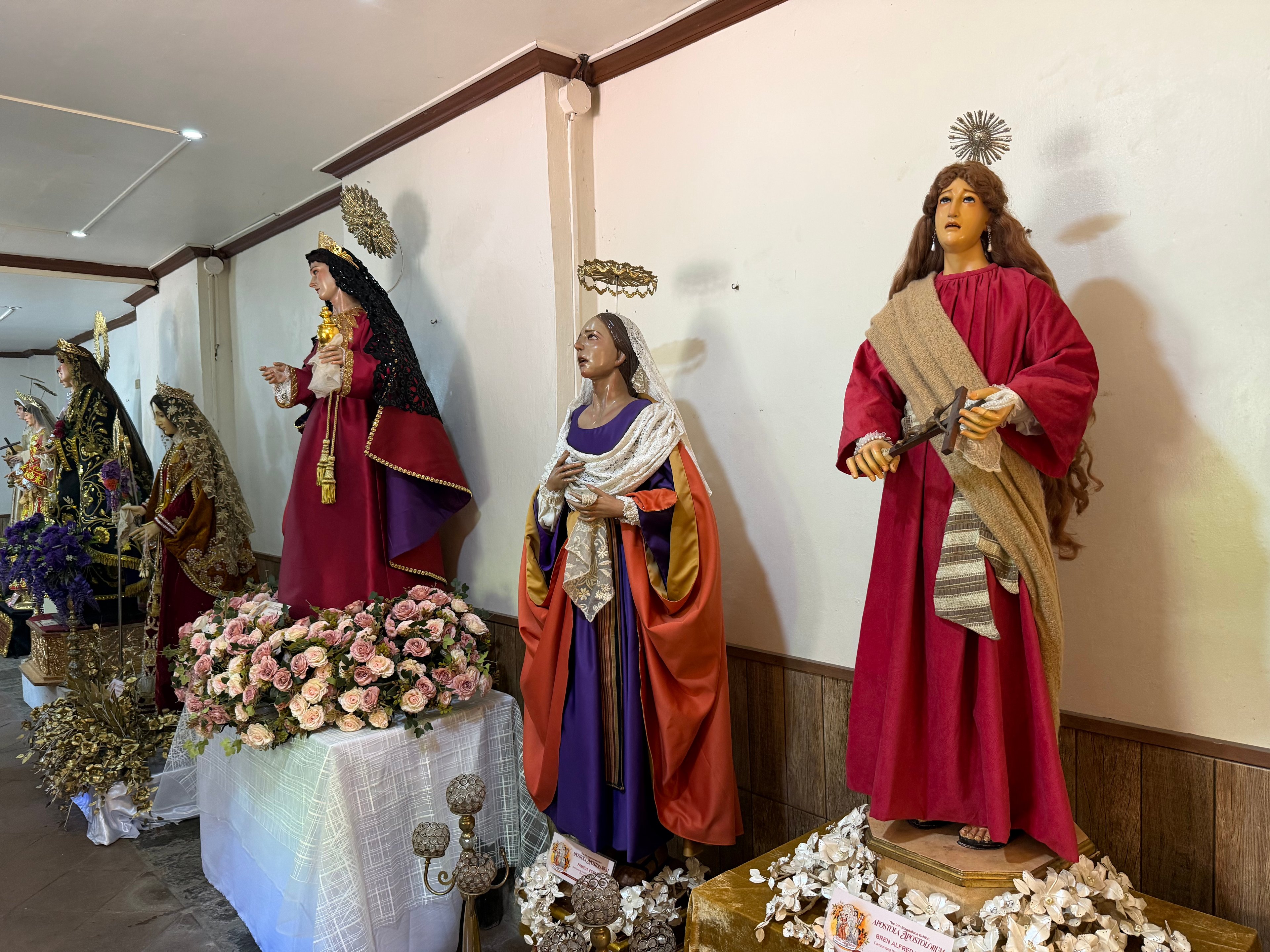 some of the St Mary Magdalene images currently on exhibit in Pililla, Rizal