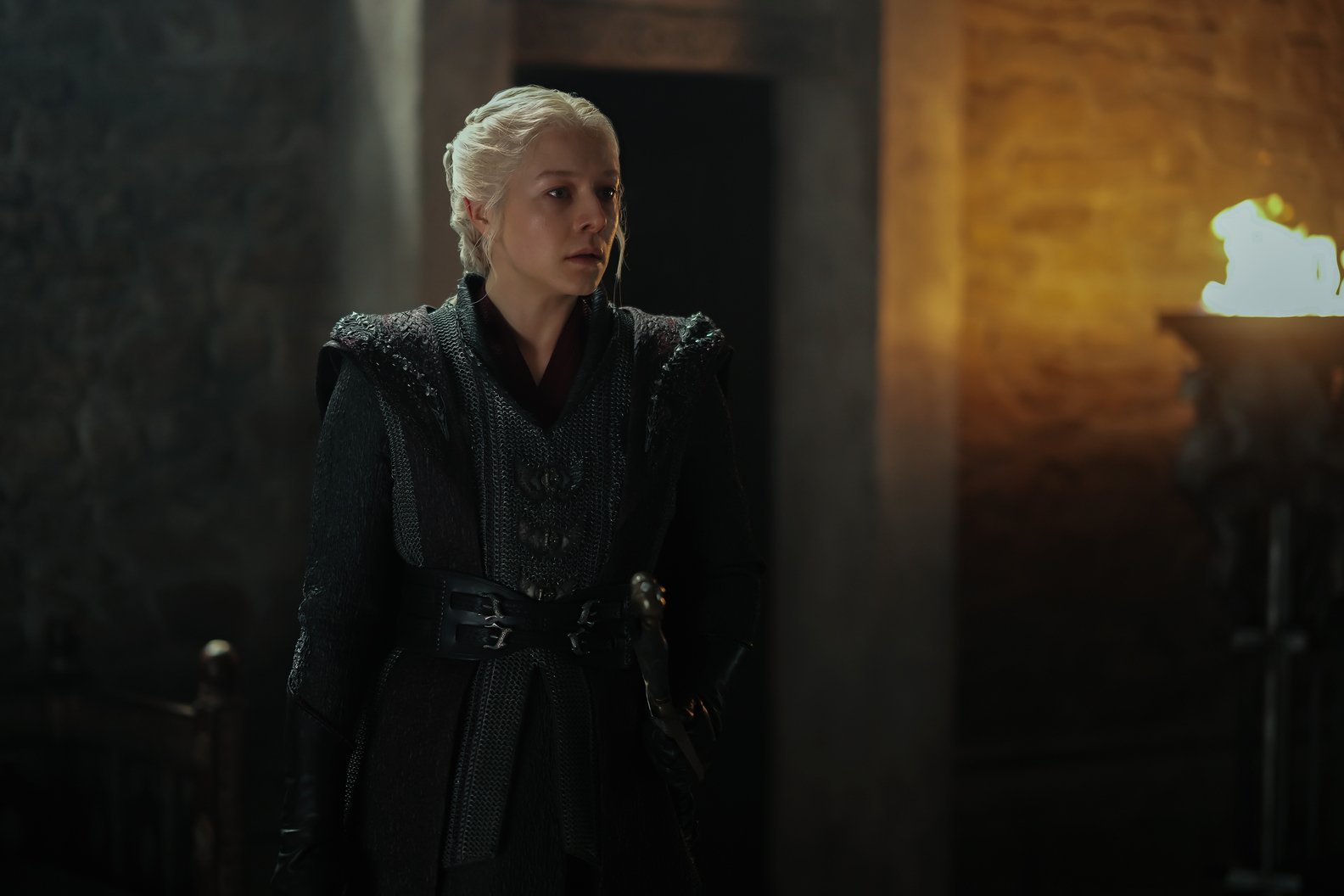 EMMA D'arcy as Rhaenyra Targaryen.