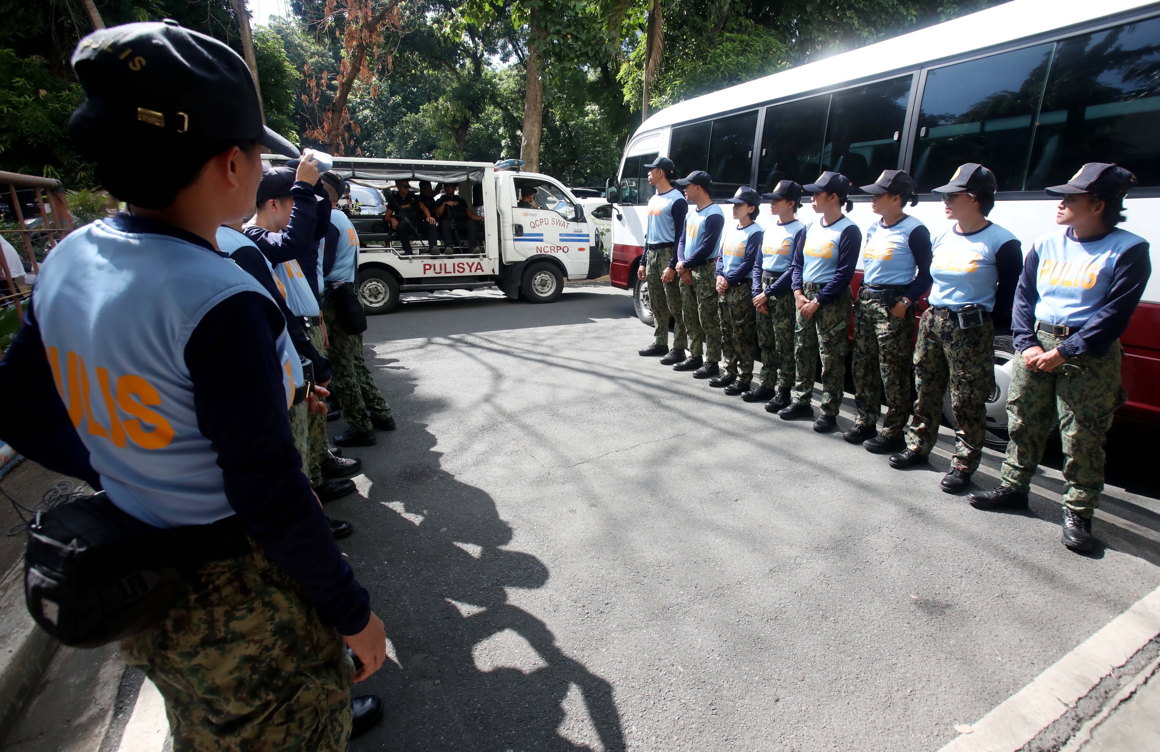 (July 06 2026)  Tighten security at Sandiganbayan was implemented while Senator Rodante Marcoleta was inside of the building on Monday July 6 2026. Photo/Analy Labor