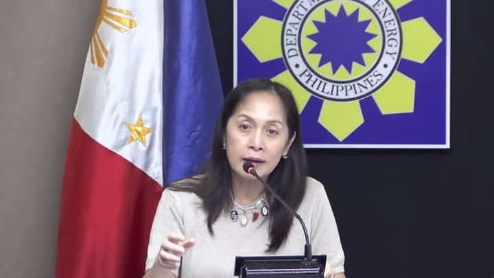 Energy Secretary Sharon S. Garin leads a media briefing on Monday
