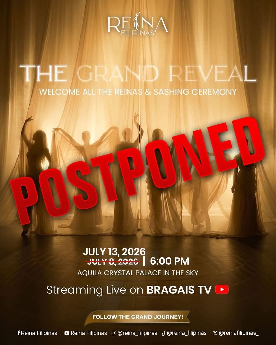 Reina Filipinas postpones grand reveal as super typhoon threat prompts schedule change