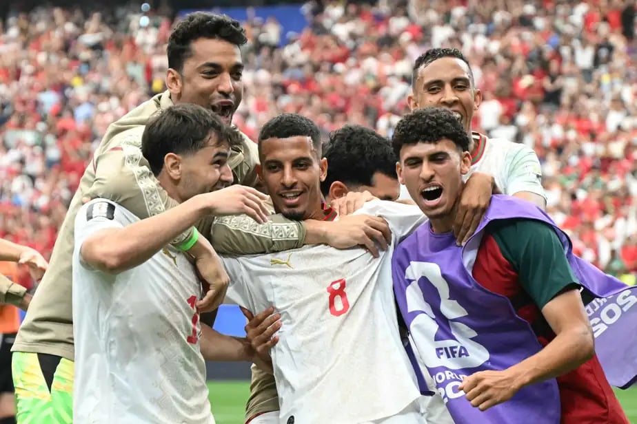 Azzedine Ounahi (8) scored two goals for Morocco.