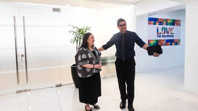 DEPARTMENT of Tourism Secretary Dita Angara-Mathay and direk Lauren Dyogi.
