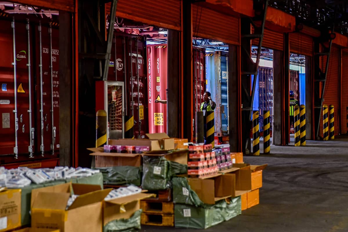 The Bureau of Customs, led by Commissioner Ariel Nepomuceno, seized nine container vans carrying an estimated P137 million worth of misdeclared vape-related products at the Manila International Container Port on 8 July. | 📸: Zedrich Xylak Madrid