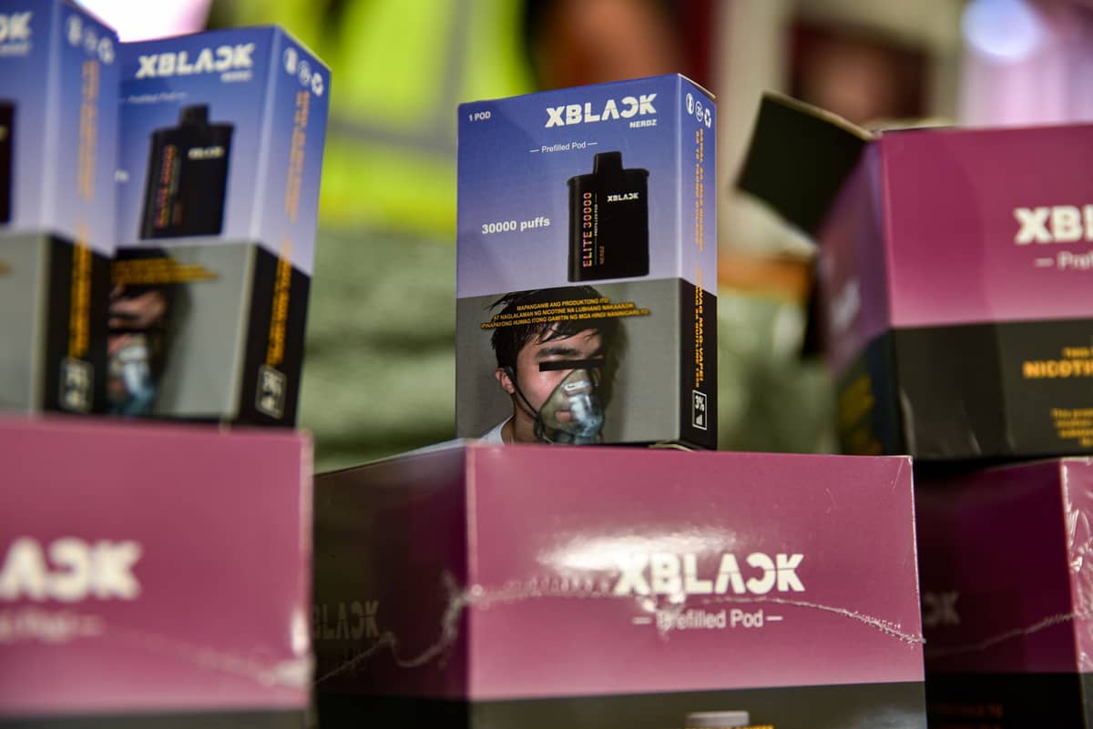 The Bureau of Customs, led by Commissioner Ariel Nepomuceno, seized nine container vans carrying an estimated P137 million worth of misdeclared vape-related products at the Manila International Container Port on 8 July. | 📸: Zedrich Xylak Madrid
