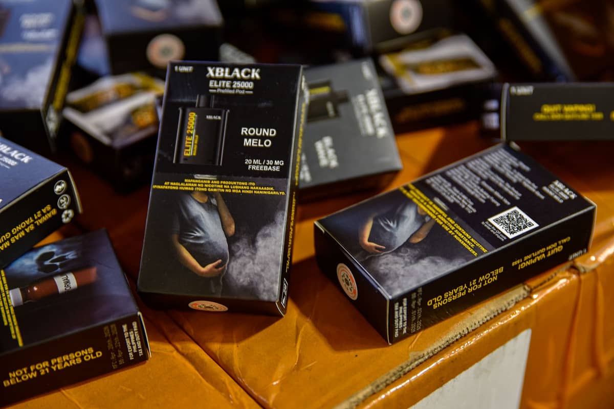 Bureau of Customs along with it's Commissioner Ariel Nepomuceno seized 9 container containing P137 million worth of misdeclared vape-related products at the Manila International Container Port on July 8. l Zedrich Xylak Madrid