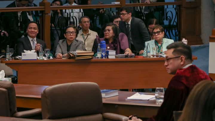 Members of the House Prosecution Panel during the third day of the impeachment trial against Vice President Sara Duterte on Wednesday, 8 July.