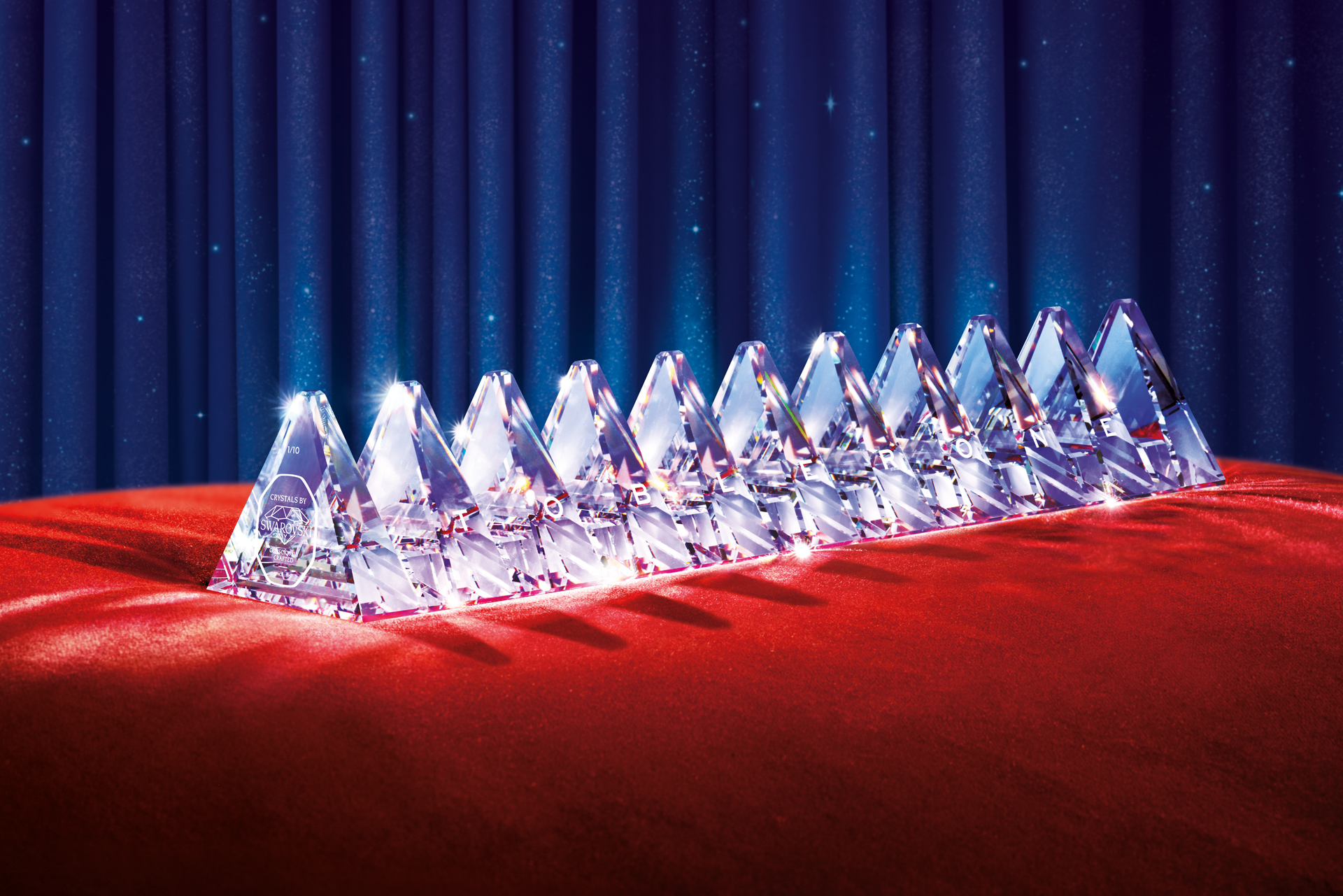 Toblerone Crystal Bar crafted by Swarovski.
