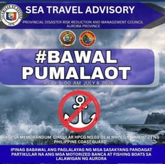 PCG suspends small vessel trips in Aurora as Super Typhoon Bavi stirs rough seas
