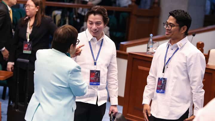 Cordial opening Members of the prosecution and defense panels exchange pleasantries before the start of the third day of the Senate impeachment trial of Vice President Sara Duterte on Wednesday.