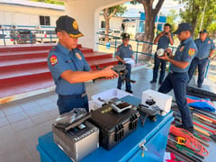 La Union police inspect SAR assets ahead 'Inday'
