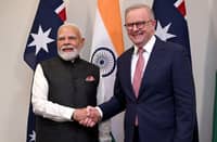 INDIAN Prime Minister Narendra Modi (left) shakes hands with Australia’s Prime Minister Anthony Albanese ahead of the Australia-India Economic Roadmap Business Reception in Melbourne on 9 July 2026.