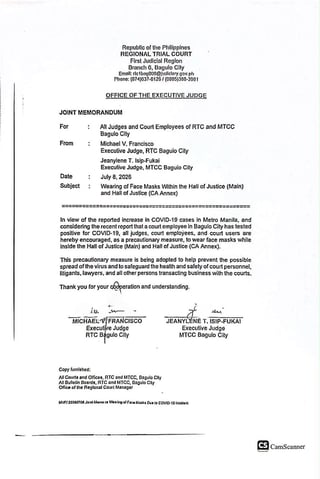 Baguio courts encourage mask-wearing amid rise in COVID-19 cases
