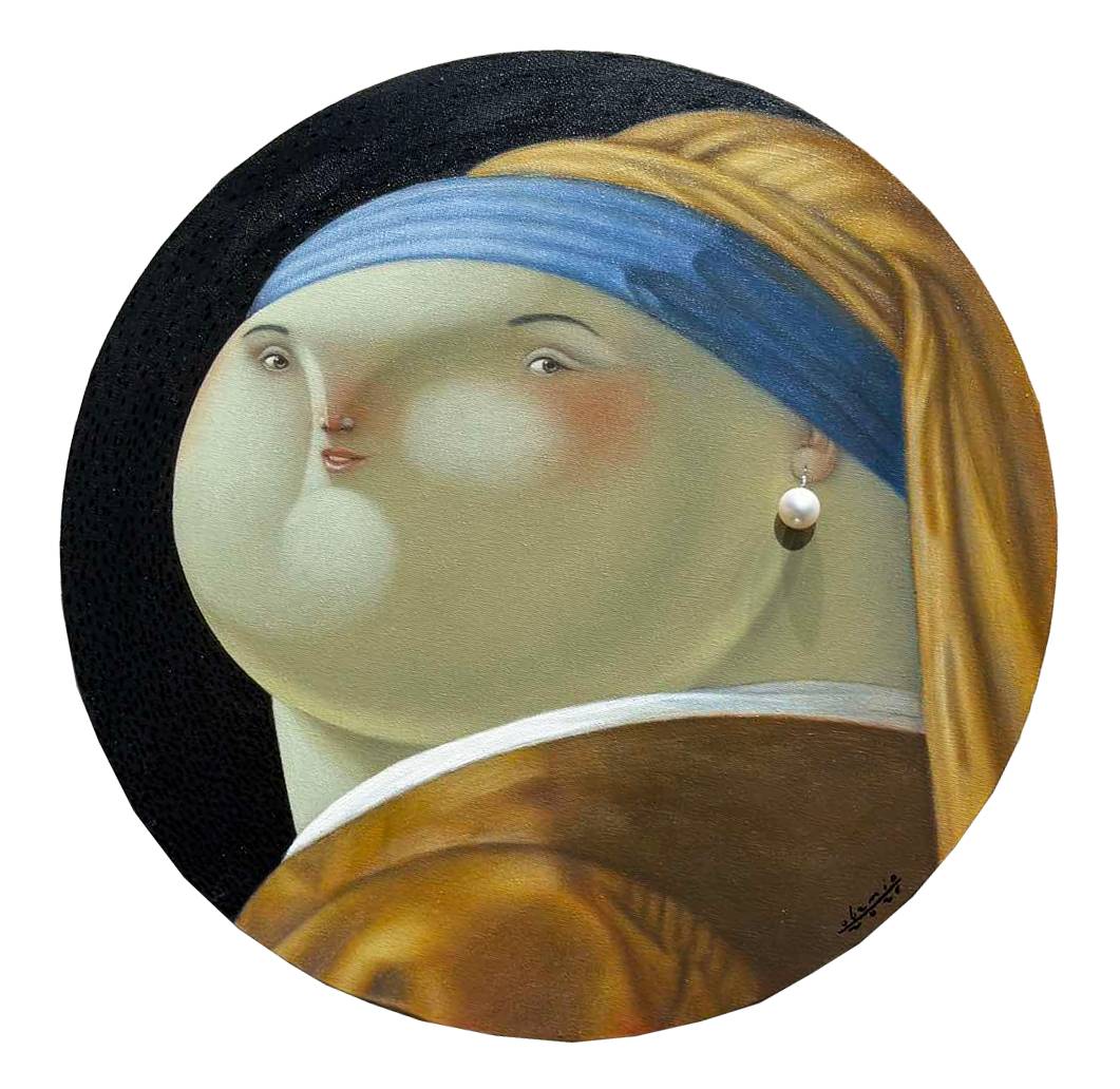 Roel Obemio’s tribute to Johannes Vermeer’s iconic ‘Girl with a Pearl Earring.’