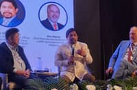 Gracing the ‘24th ASEAN Ports & Logistics’ forum at Sofitel Damansara, Kuala Lumpur, Malaysia were (from left) Mr. Ooi Lean Hin, managing director, MTT Shipping and Logistics Bhd, Malaysia; APECO president Gil Taway IV, and Alex Staring, chief Business Development officer, LuMIC Development Sdn Bhd, Malaysia.