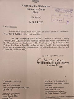 SC dismisses petition vs. Escudero over P30M campaign donation