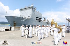 Royal Australian Navy ship docks at Subic Bay Freeport