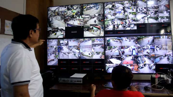 Bagong Silangan Barangay Chairman Wilfredo Cara monitors flood-prone communities in Barangay Bagong Silangan, Quezon City, through CCTV cameras on Friday, July 10, 2026, ahead of the expected impact of Typhoon Inday. According to PAGASA, Inday is bringing stormy weather, heavy rains, and strong winds to Extreme Northern Luzon while enhancing the southwest monsoon (Habagat) across the rest of the country.
