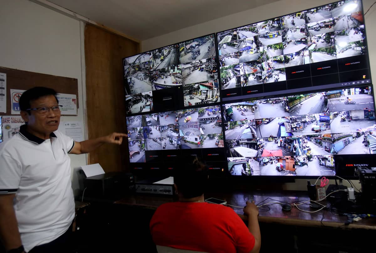 (July 10 2026) Bagong Silangan Barangay Chairman Wilfredo Cara, monitor through CCTV cameras the flood-prone communities in Barangay Silangan, Quezon City, on Friday, July 10, 2026, ahead of typhoon Inday impact, PAGASA said Inday  is bringing stormy weather, heavy rains, and strong winds to Extreme Northern Luzon while enhancing the southwest monsoon (habagat) across the rest of the country. Photo/Analy Labor