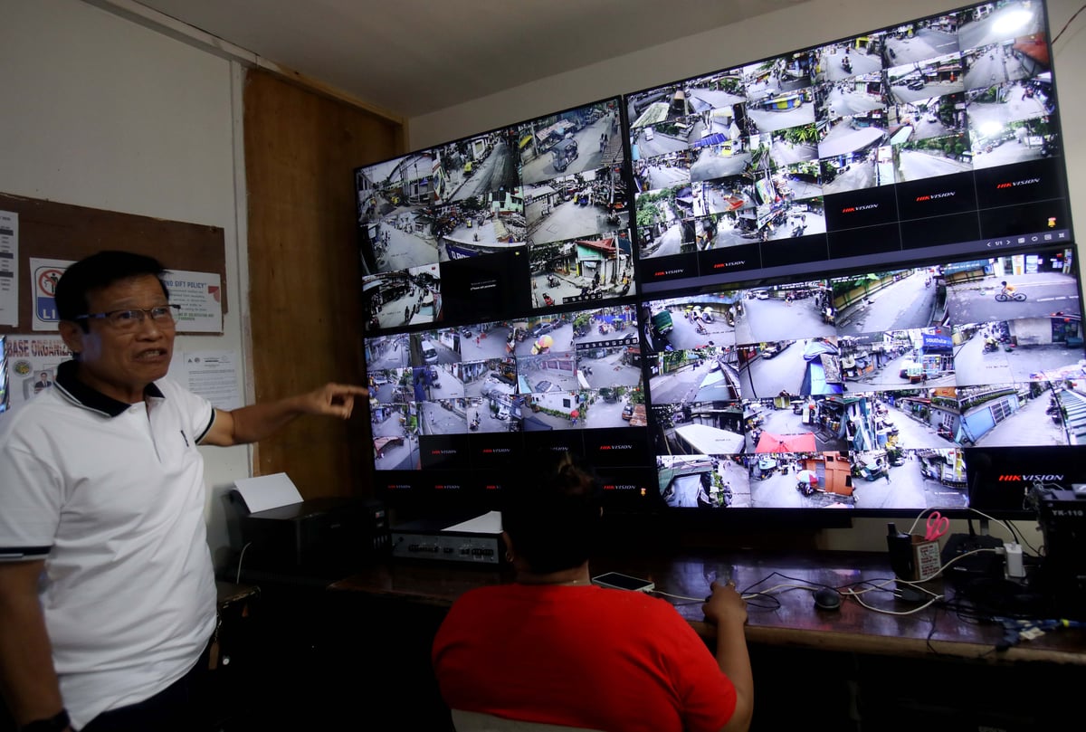 (July 10 2026) Bagong Silangan Barangay Chairman Wilfredo Cara, monitor through CCTV cameras the flood-prone communities in Barangay Silangan, Quezon City, on Friday, July 10, 2026, ahead of typhoon Inday impact, PAGASA said Inday  is bringing stormy weather, heavy rains, and strong winds to Extreme Northern Luzon while enhancing the southwest monsoon (habagat) across the rest of the country. Photo/Analy Labor