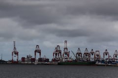 Dark clouds over Manila Bay
