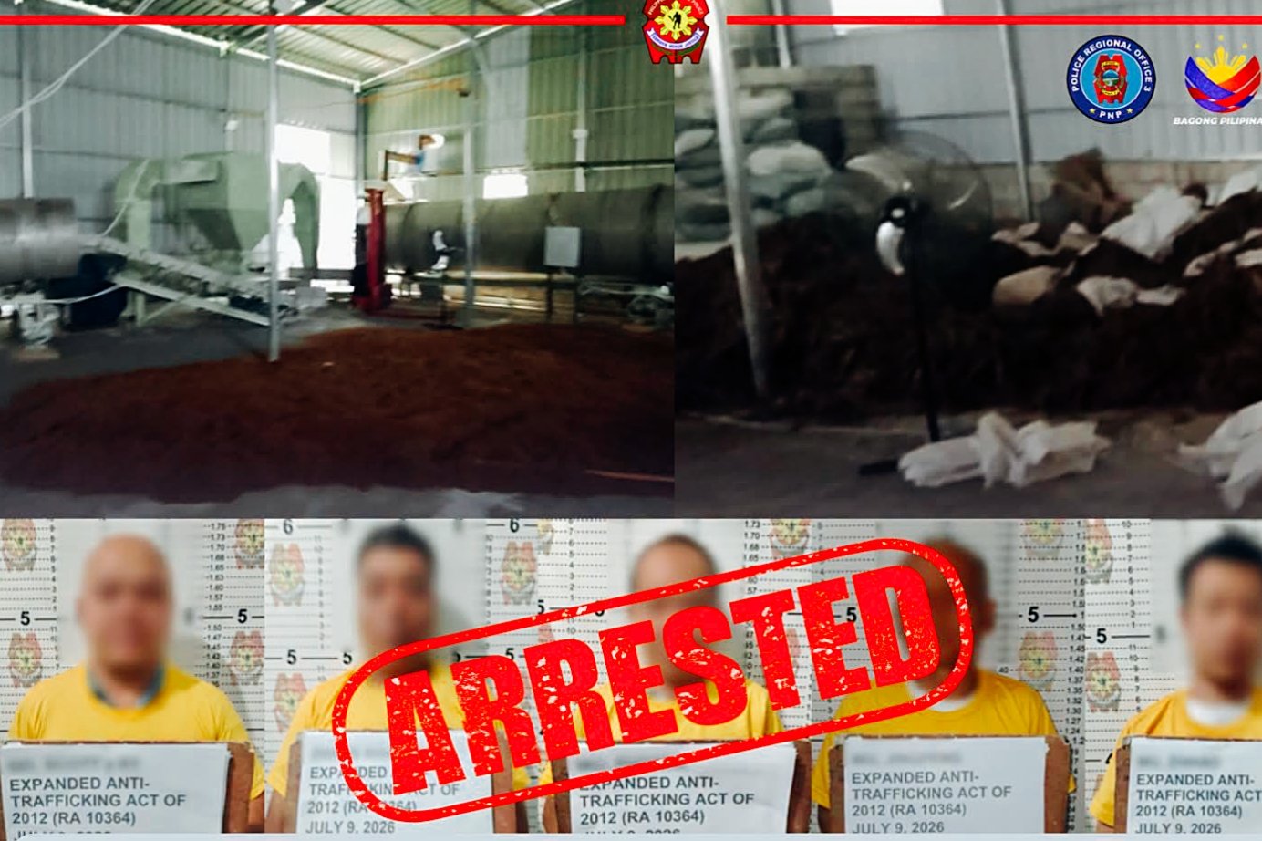 Five Chinese nationals arrested in illegal tobacco warehouse raid
