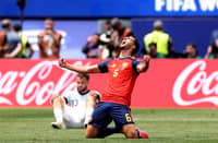 MIKEL Merino screams after scoring a goal that gave Spain a 2-1 win over Belgium in the quarterfinals of the FIFA World Cup.
