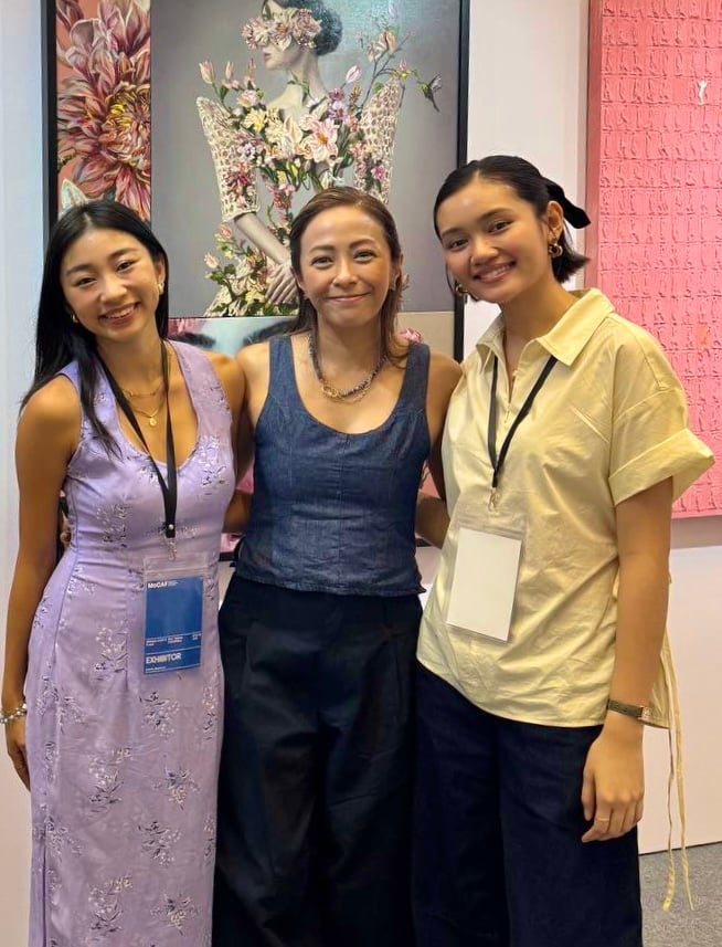 RAPHIE Cordero, Abby Frias Teotico and artist Nicole Bitas of Gallerie Stephanie.