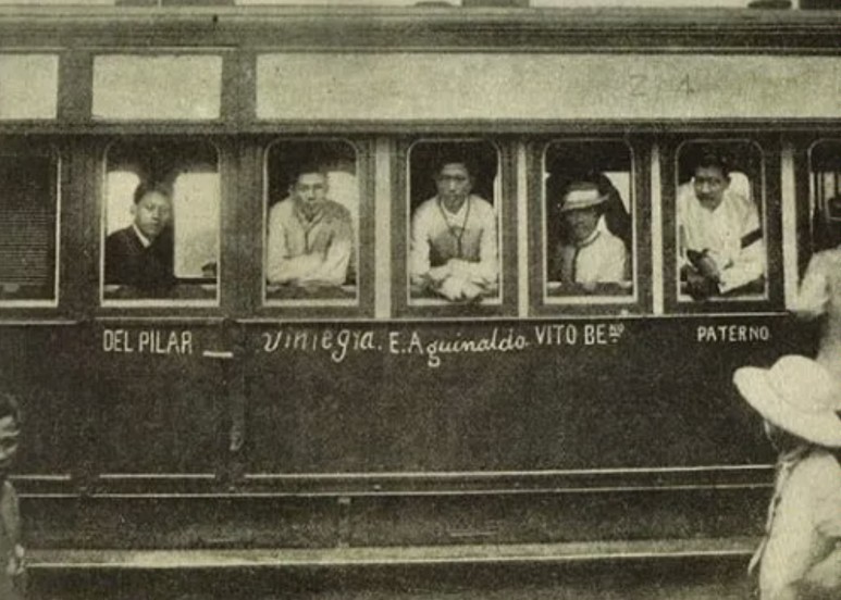 Belarmino (second from left) with (from left) Gregorio del Pilar, Wenceslao Viniegra, Emilio Aguinaldo and Pedro Paterno in Dagupan in 1897.
