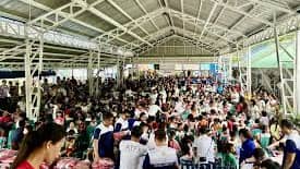 Underserved children receive supplies