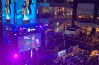A large group of weekday crowd gathers around Alex Eala during a meet-and-greet event at the Glorietta Activity Center in Makati City on Wednesday.