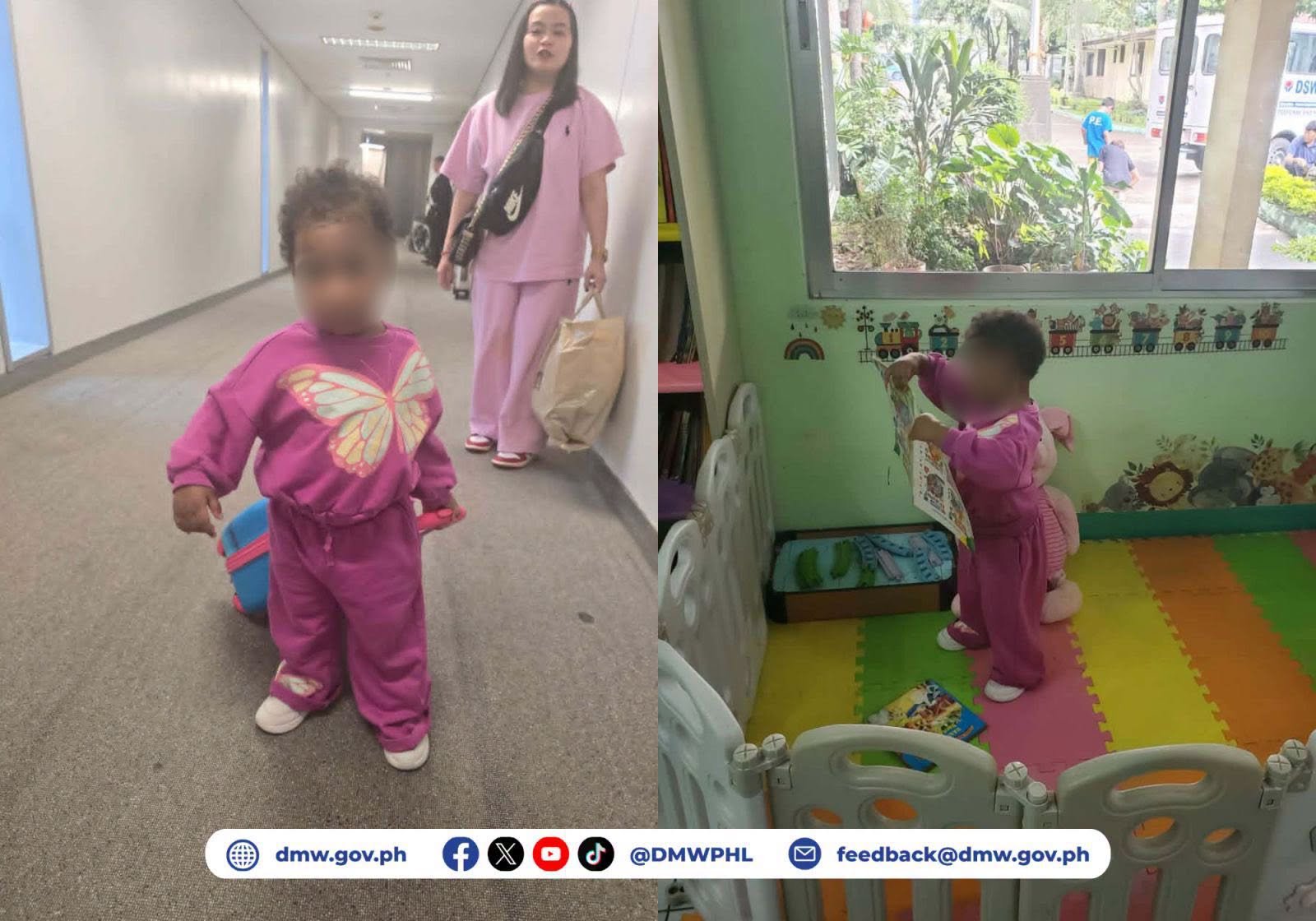 Abandoned toddler returns home from Dubai after nearly two years