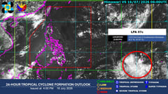PAGASA tracks LPA outside PAR; no direct effects seen