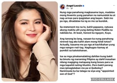 Angel Locsin urges Robin Padilla to 'wake up' in open letter