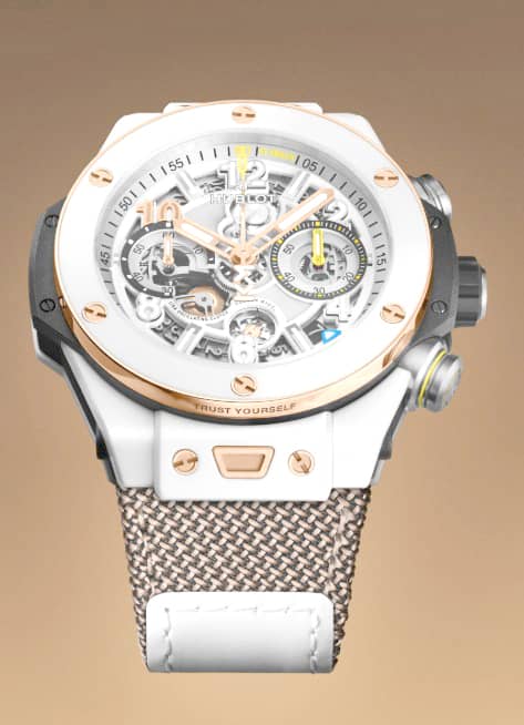Kylian Mbappé watch from the Hublot Big Bang Reloaded collection.