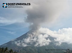 Collapsed lava fuels 'uson' at Mayon; Alert Level 3 stays
