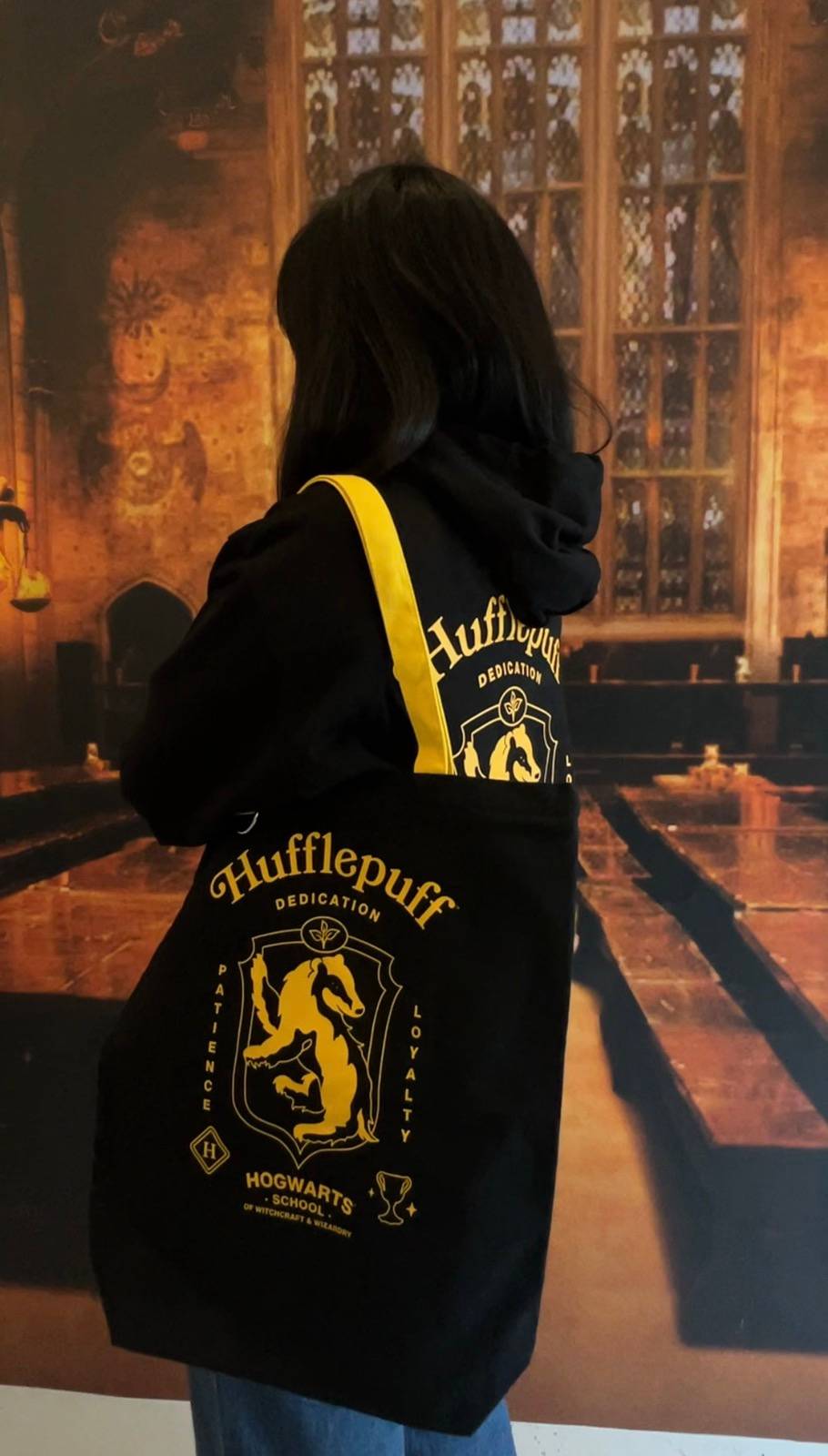 Featuring designs inspired by Hufflepuff, the collection highlights the house's values of loyalty, kindness and hard work through comfortable, school-ready fashion.
