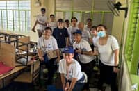 BDO bayanihan with Brigada Eskwela BDO employee volunteers roll up their sleeves for a day at the Hermenegilda F. Gloria Memorial Elementary School in Dumaguete City.