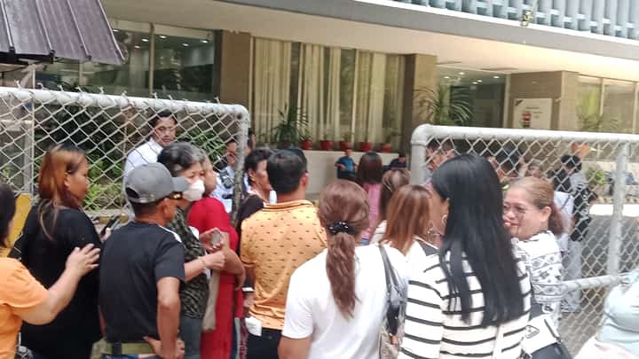 Relatives of the missing sabungeros trooped to DOJ Friday, 17 July 2026 to file their counter-affidavit on the extortion complaint filed against them. (photo Alvin Murcia)