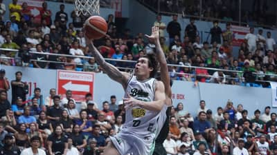 CARLO Lastimosa presides over a searing rally that lifted the Biñan Tatak Gel to a 78-77 victory over the Cebu Greats in the MPBL 2026 Season on Thursday.