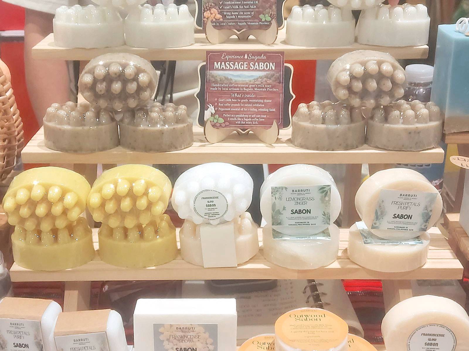 Soaps made of coffee and other Philippine flavors.