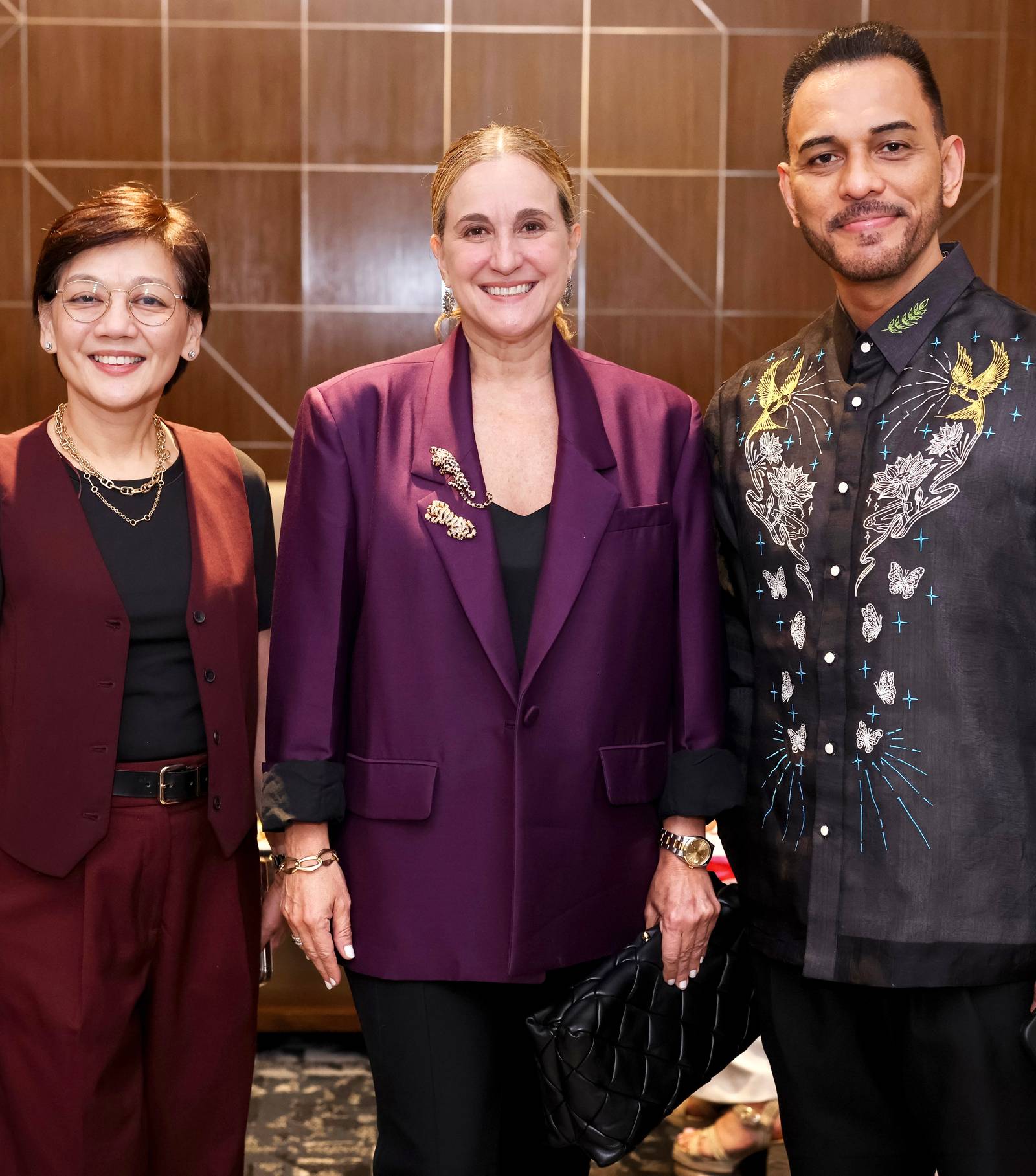 AYALA Land president and CEO Meean Dy, Sofia Zobel Elizalde, and Samsung Performing Arts Theater Managing Director Christopher Mohnani