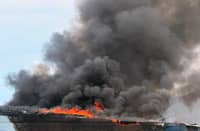 Four rescued as yacht burns down in Romblon