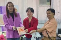 REVEREND Wowa Ledama with author Trist’n Buenaflor and illustrator Marx Fidel.