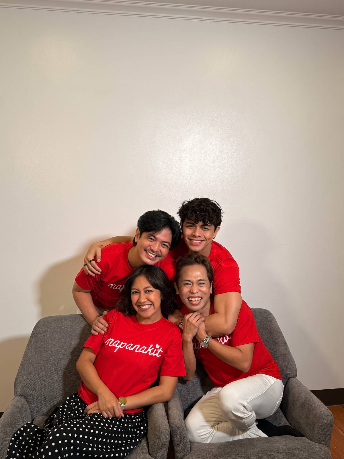 Gab Pangilinan with Ross Pesigan, Kokoy de Santos, and Phi Phalmos.