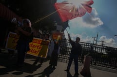 Youth organization protest at the Philippine Senate