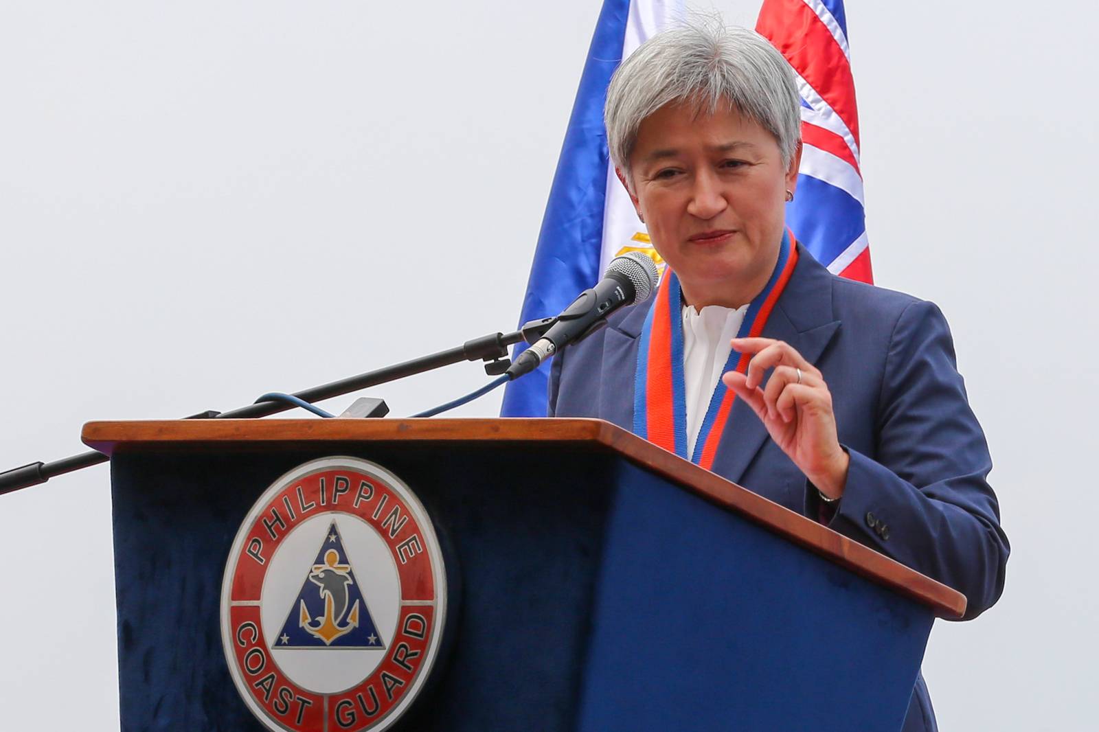 The Philippine Coast Guard (PCG) welcomed Australian Foreign Minister Penny Wong aboard BRP Teresa Magbanua at Pier 15, Manila, on 21 July 2026. She was received by PCG Commandant Admiral Ronnie Gil Gavan and Department of Transportation Undersecretary Mark Steven Pastor. During the visit, Wong announced additional Australian assistance to enhance the PCG's aerial and maritime drone capabilities, as well as its training programs.

In his remarks, Gavan highlighted the eight decades of diplomatic relations between Australia and the Philippines, emphasizing the strong partnership between the two countries in the areas of economic cooperation, maritime security, and international cooperation.

Wong also expressed concern over China's "destabilizing and dangerous" actions in the disputed South China Sea, including what she described as aggressive actions against Philippine Navy personnel during an incident at Ayungin Shoal on 20 July.