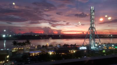 Manila Bay sunset as seen from China Blue.