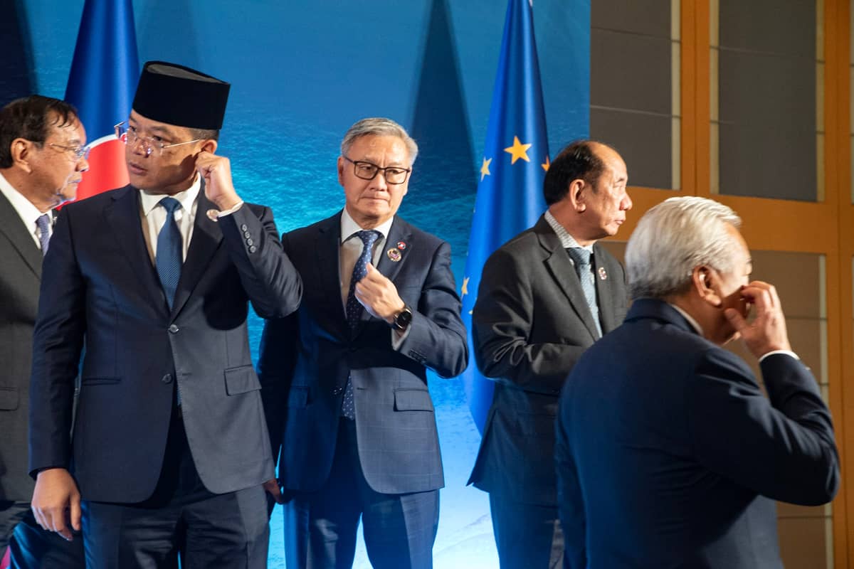 EU Vice President Kaja Kallas poses for a group photo along with ASEAN Foreign Ministers and officials in the ASEAN Post-Ministerial Conference at the PICC in Pasay, Manila, on July 22. l Zedrich Xylak Madrid